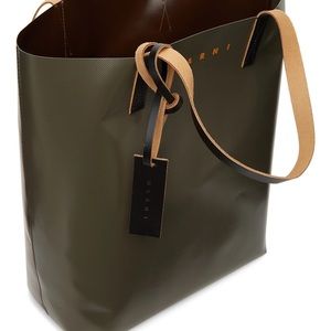 Marni Green and Brown PVC Tote